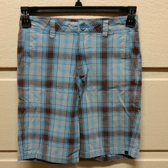 Quiksilver Bermuda plaid shorts size 27 - Picture 1 of 5